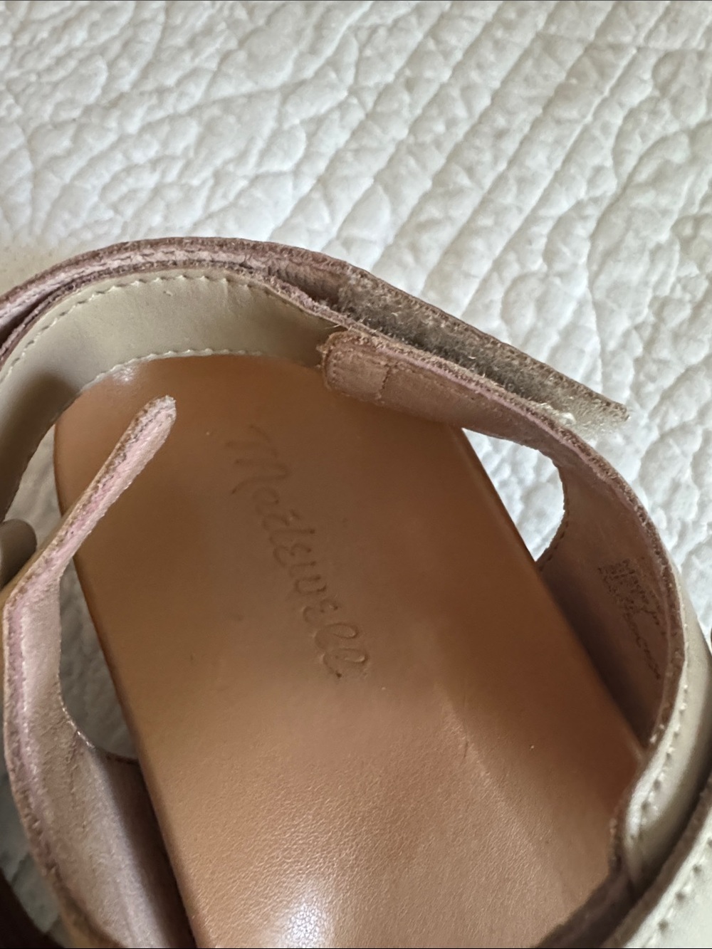 Madewell The Leilah Sandal- leather, adjustable- Women’s size 7 Flax - Picture 2 of 6